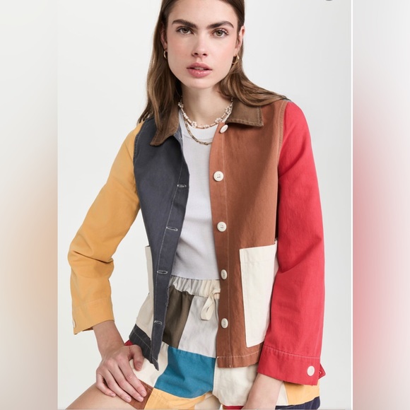 THE GREAT. Jackets & Coats The Great Patchwork Chore Coat Poshmark